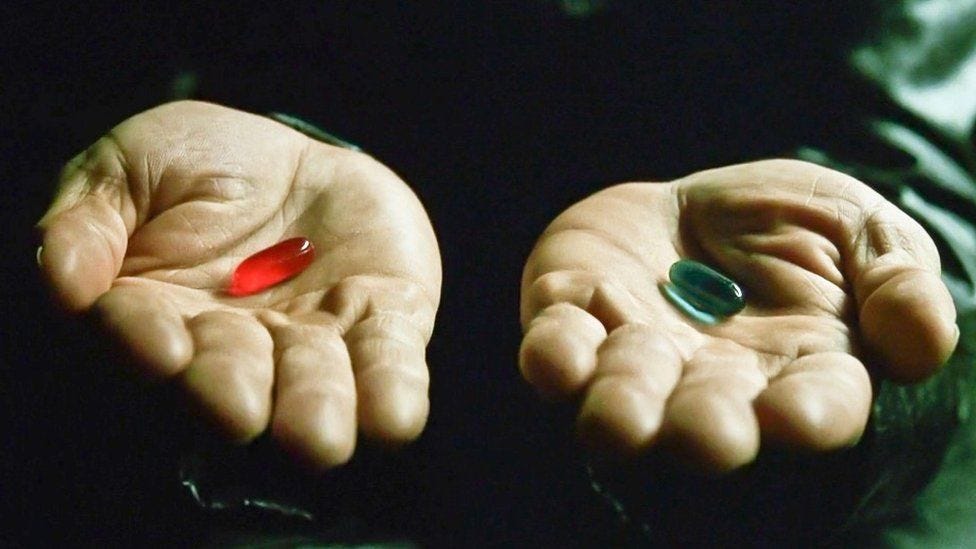 The Matrix&#39;s real-world legacy - from red pill incels to conspiracies and  deepfakes - BBC News
