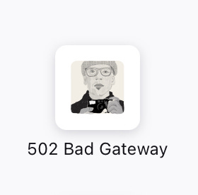 screenshot of 502 bad gateway for Faux Jean's Substack on Firefox