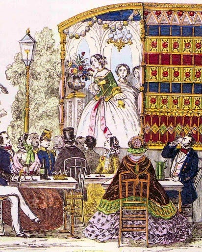 Les cafés-concerts des Champs-Elysées en 1860, à l&#39;origine de la création  de la SACEM, par, ou grâce à Ernest Bourget : Autour du Père Tanguy