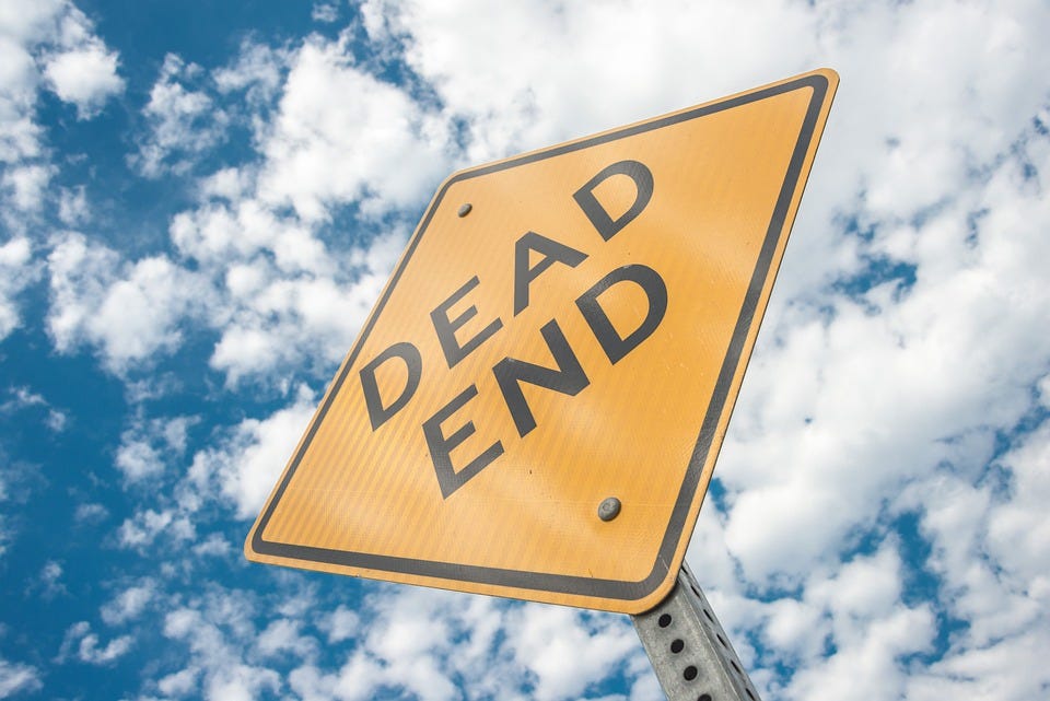 Dead End, Sign, Cul-De-Sac, Hopeless, Street