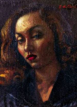 Retrato a óleo de Clarice Lispector pintado por Giorgio de Chirico, em  Roma, em 1945 - Cultura - Estadão