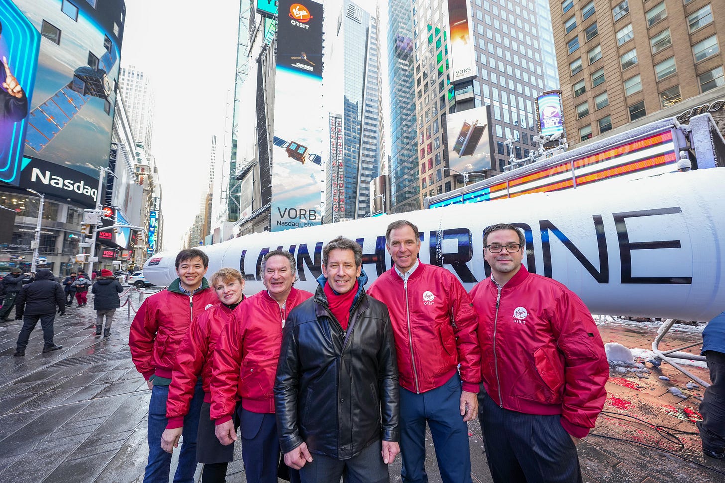 Nasdaq on Twitter: &quot;🚀 @VirginOrbit is launching into new heights with the  @Nasdaq Opening Bell! $VORB joins us in Times Square to celebrate their  listing. Virgin Orbit provides dedicated, responsive, and affordable