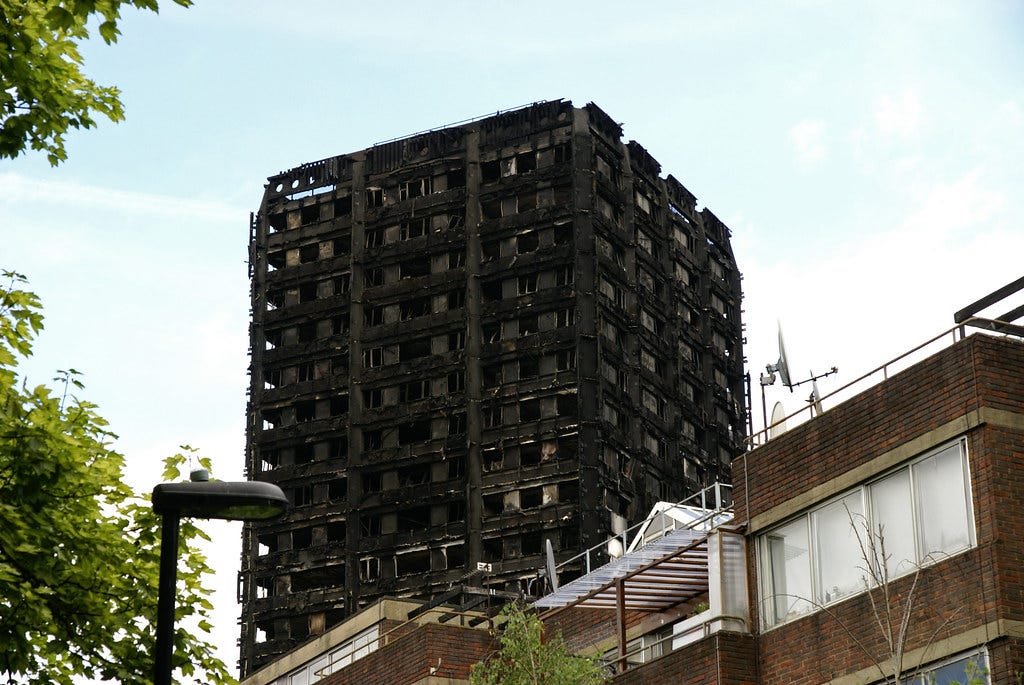 "Grenfell Tower" by ChiralJon is licensed under CC BY 2.0.