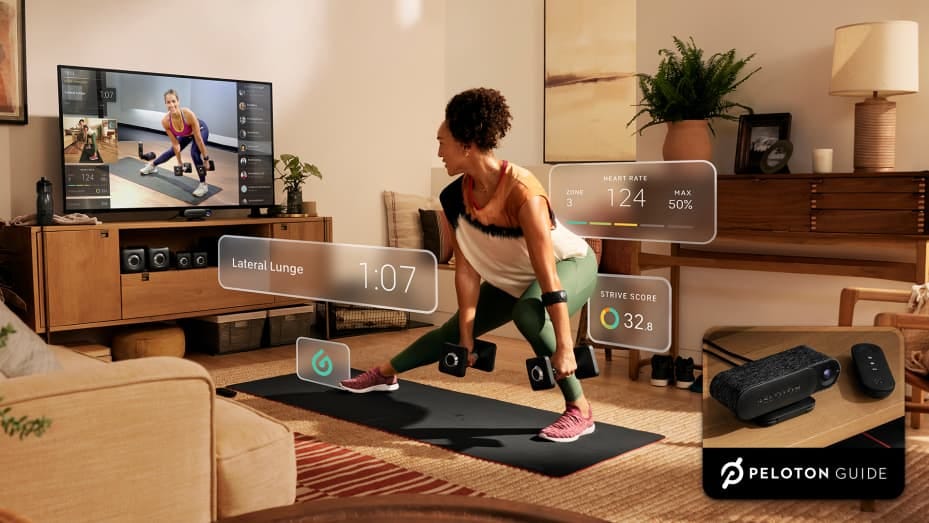 Starting in early 2022, Peloton will sell the Guide in a bundle with its heart rate armband for $495 in the United States and Canada.