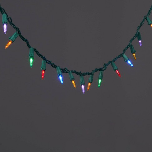 60ct Led Smooth Mini Christmas String Lights Multicolor Twinkle With Green  Wire - Wondershop™ : Target