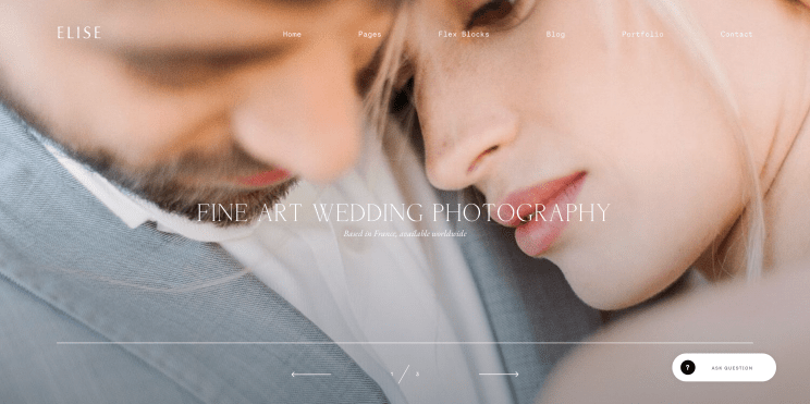Elise by Flothemes website template for photographers
