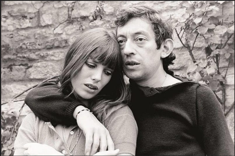 Couple, femme, homme, Jane Birjin, Serge Gainsbourg, France, années 1960