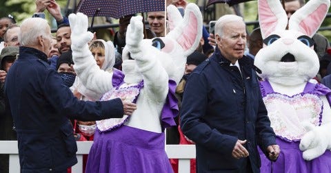 Video: Easter Bunny leads Joe Biden away as he discusses Afghanistan |  Metro News