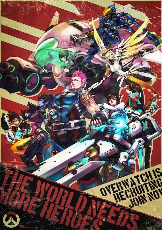 Overwatch Video Game Propaganda Poster the World Needs More - Etsy India