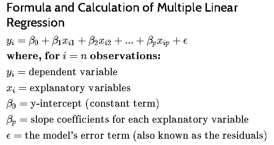 Formula and Calculation of Multiple Linear Regression