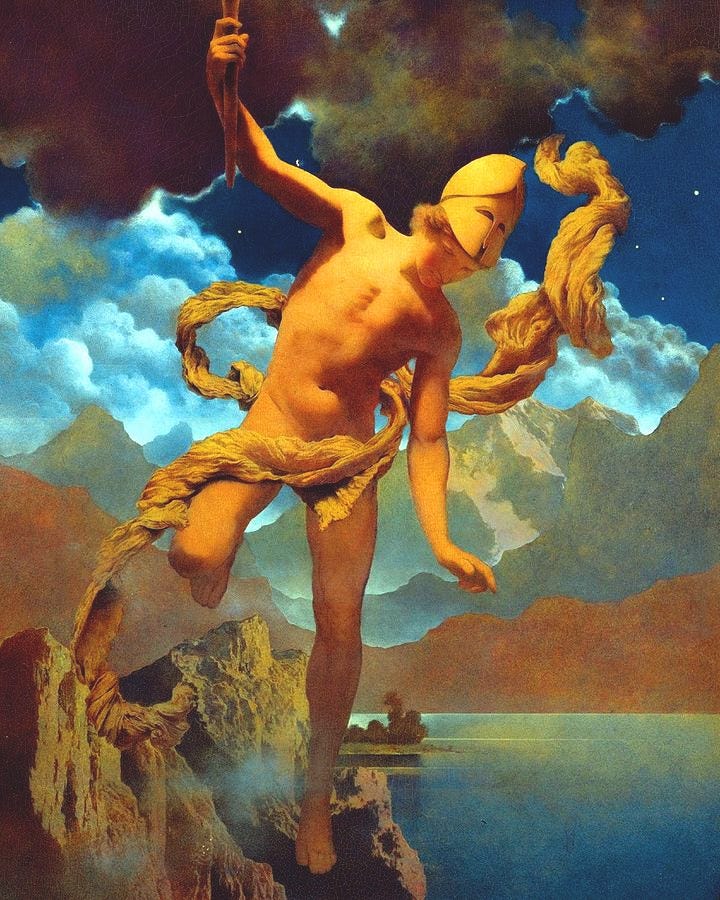 Prometheus Painting by Maxfield Parrish - Fine Art America