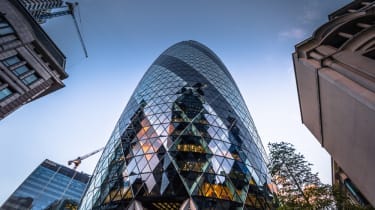 The Gherkin building in London&#039;s financial sector