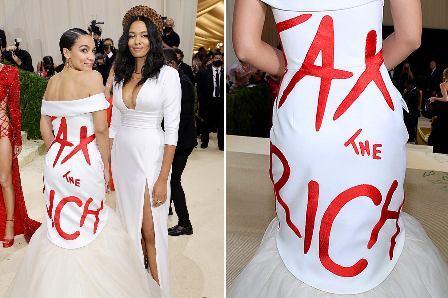 AOC wears 'Tax the Rich' dress to Met Gala