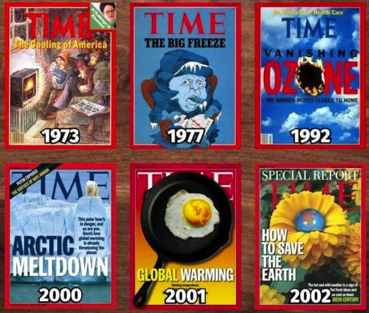 May be an image of 1 person and text that says 'TIME Ûh- TIME THE FREEZE કલ Poor Health Care TIME VANISHIN OZ ONE HOME 1973 1977 POSE ANMAH ME 1992 SPECIAL REPORT ARCTIC MELTDOWN 2000 GLOBAL WARMING 2001 HOW SAVE THE EARTH 2002 ttruh REEN CENTURY'