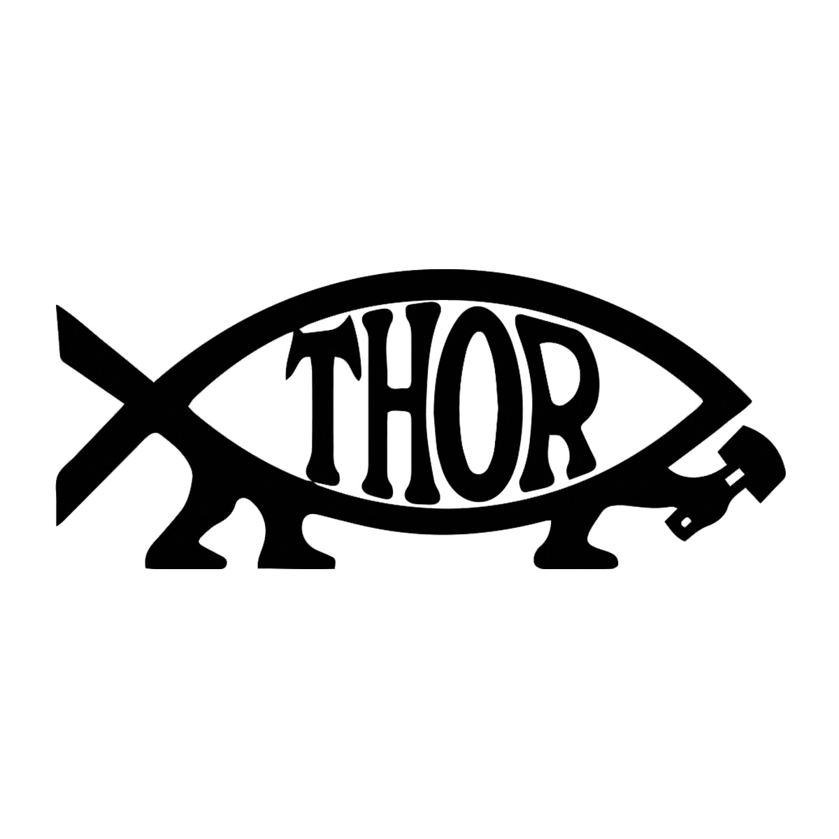 Thor Fish Weatherproof Vinyl Decal