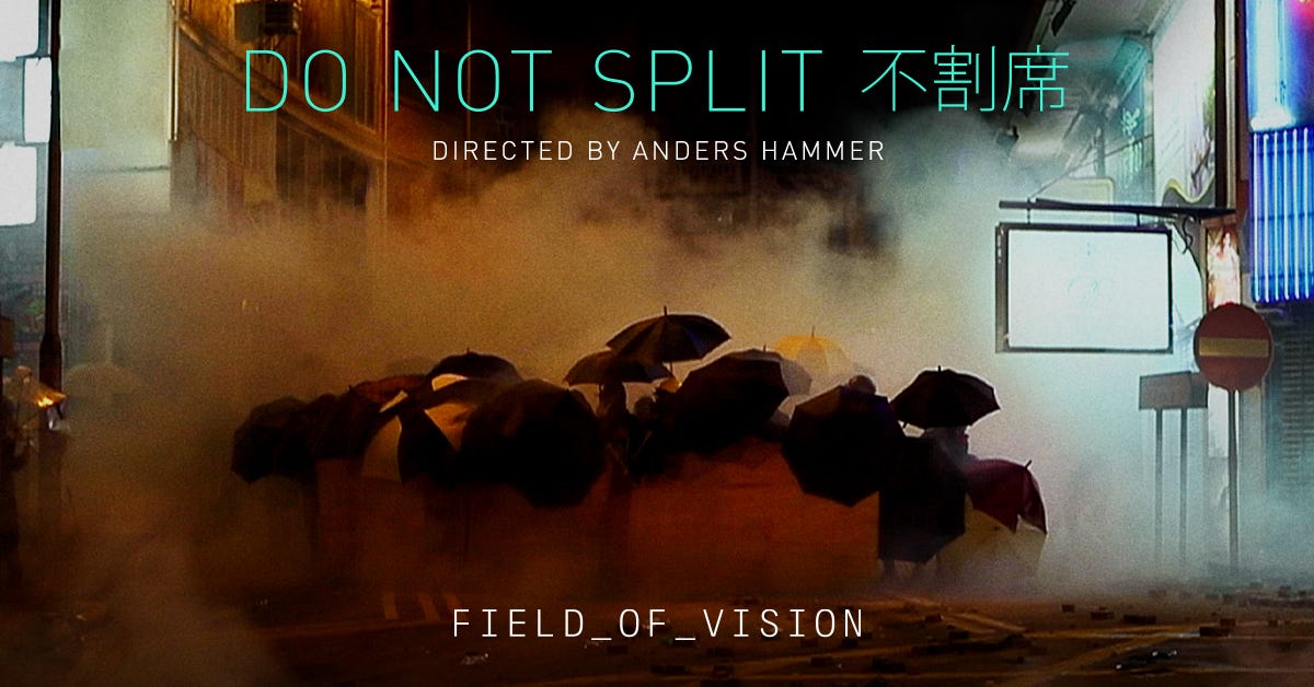 Anders Hammer on Twitter: "Our movie about the protests in Hong Kong and  the aftermath – Do Not Split 不割席 – is nominated for Oscars for best short  documentary. Hopefully it can