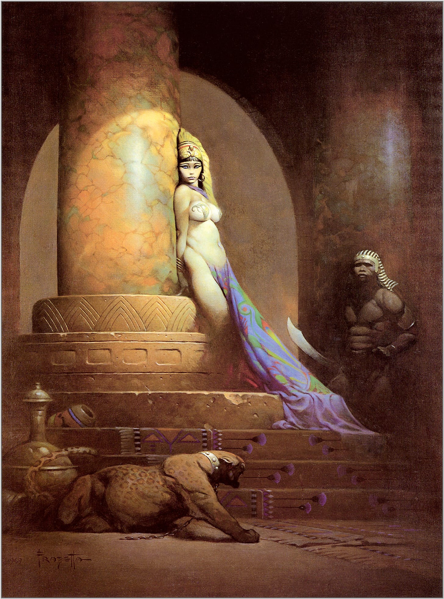 Egyptian Queen by Frank Frazetta: History, Analysis & Facts | Arthive