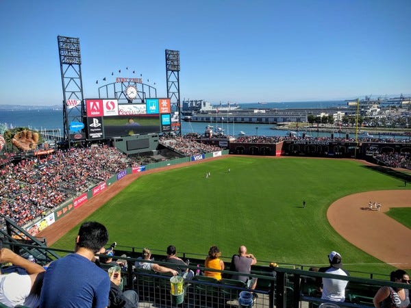 My mom and I went to the Giants game last Sunday. AT&T Park was beautiful, as usual. The Giants, not so much.