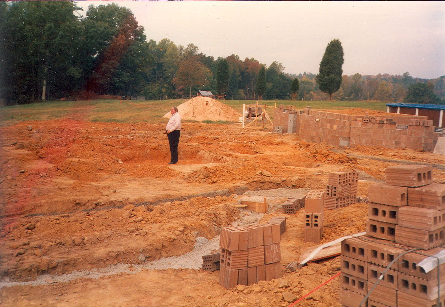 man standing at construction site