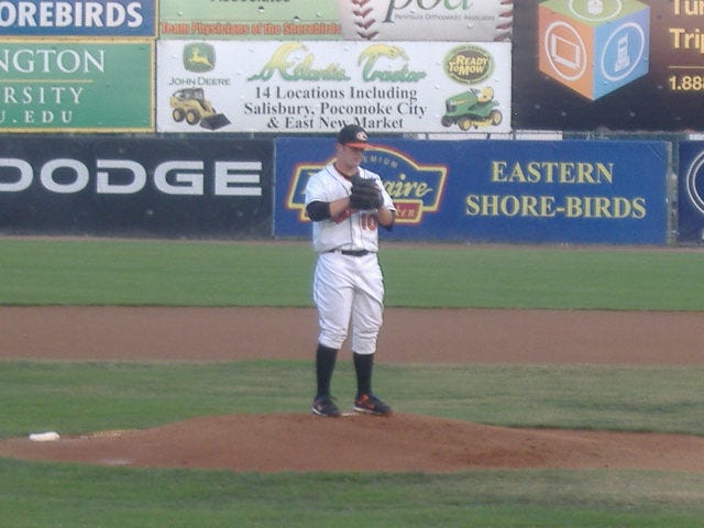 My Shorebird of the Year for 2008 is pitcher Sean Gleason. This is from his final start of the season.