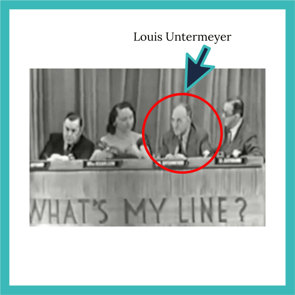 Original panelists for "What's My Line?," including Louis Untermeyer