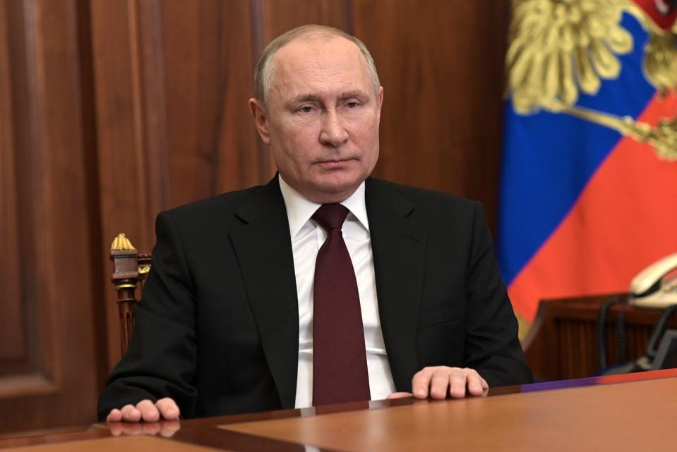 Russian President Putin addresses the nation