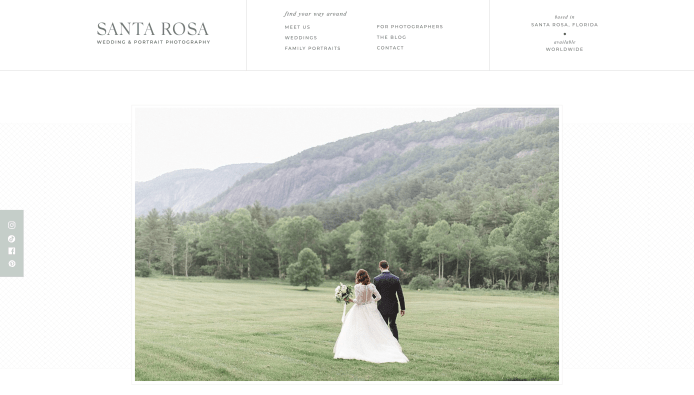 Santa Rosa Davey and Krista website template for photographers