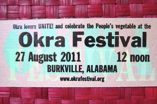 Okra festival in Burkville, Alabama