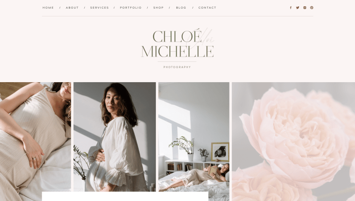 San Francisco With Grace and Gold website template for photographers