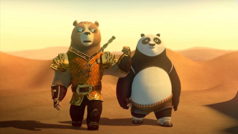 Po tries to win his fans back in the Kung Fu Panda: The Dragon Knight  trailer