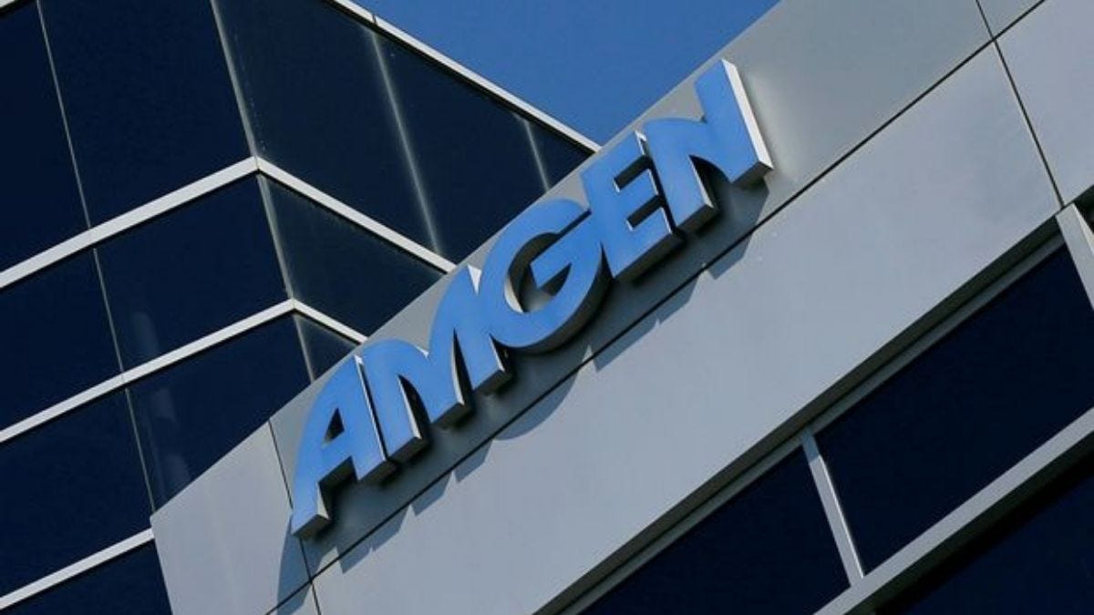 Amgen Inc. amongst top 5 bottom performers on DJIA