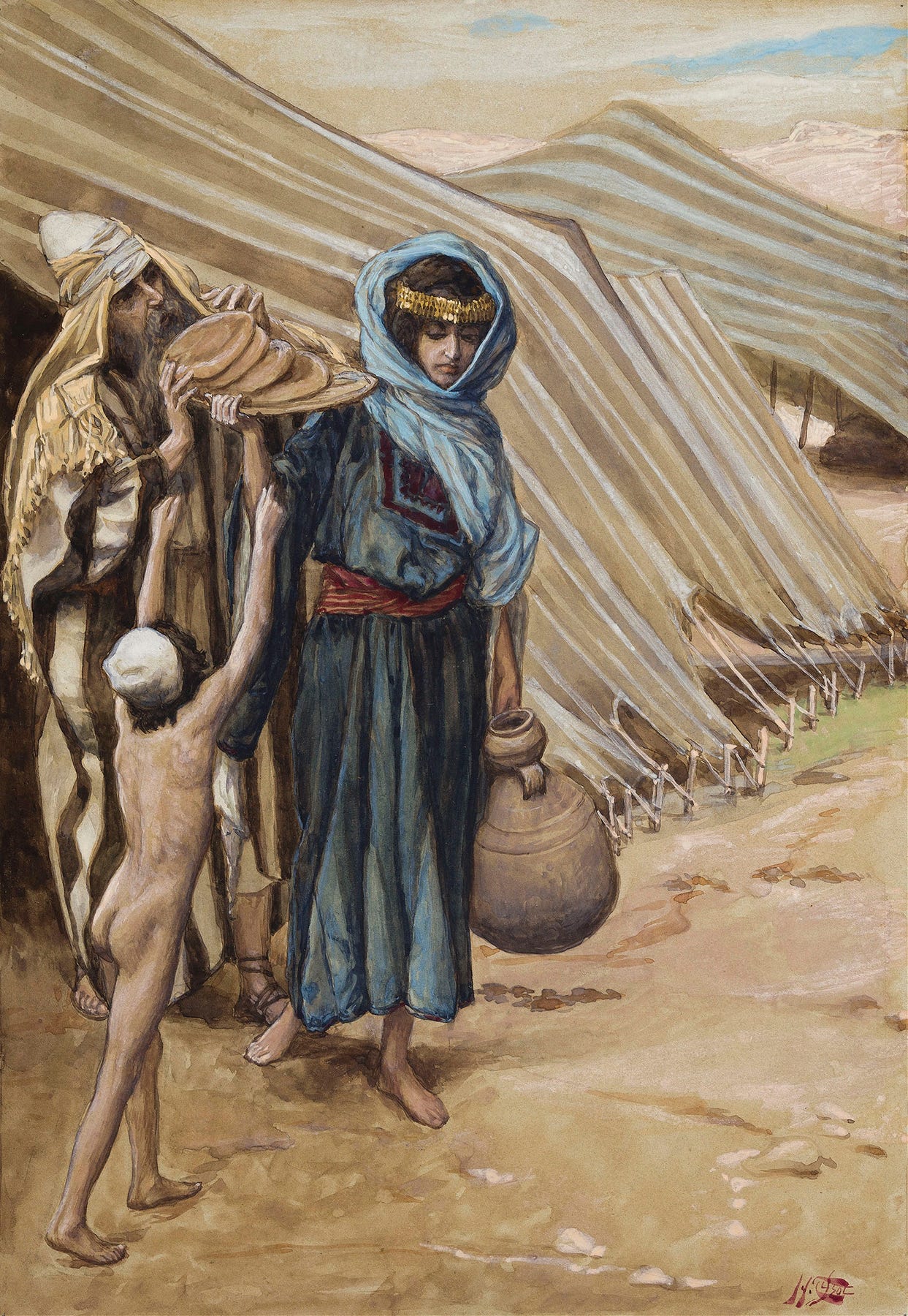 Hagar Departeth From Abraham (c. 1896-1902)  by James Tissot