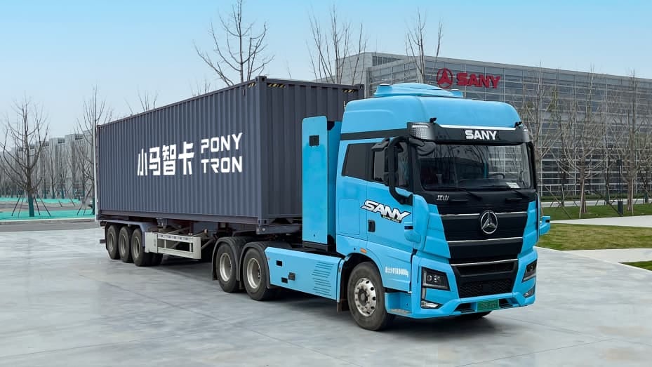 Pony.ai and Sany subsidiary Sany Heavy truck plan to mass produce robotrucks starting in 2024.