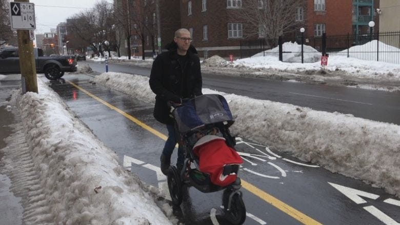 Image result for clearing bike lane of snow slush