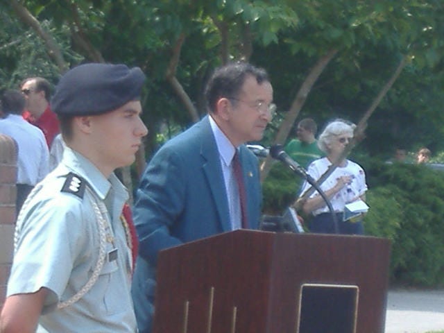 Tony Sarbanes served as master of ceremonies. He's a member of the Wicomico War Veterans Memorial Committee and a former county councilman.