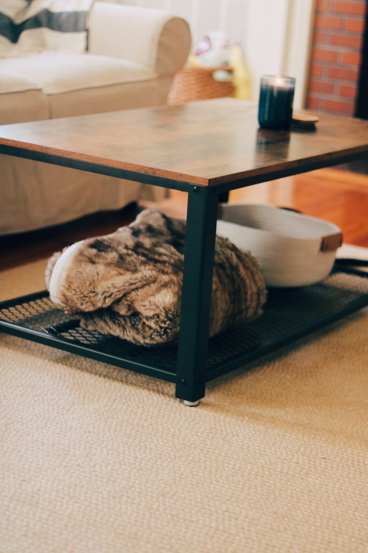  I wasn’t sure at first about this Amazon coffee table but now that we’ve had it for a few weeks, I can definitely say that I’m in love with it. So impressed with the quality considering it was under $100. 