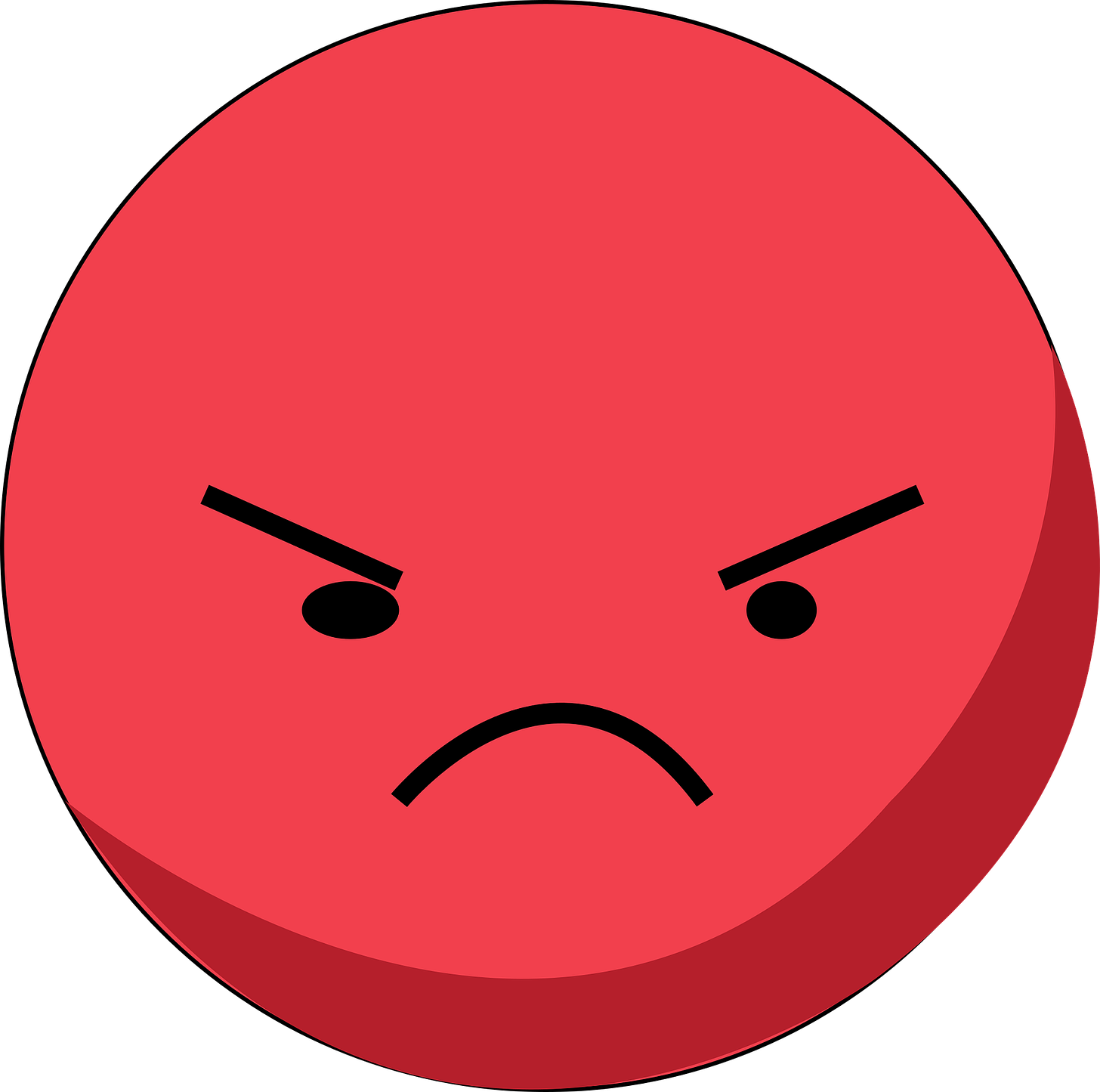 Angry red emoticon