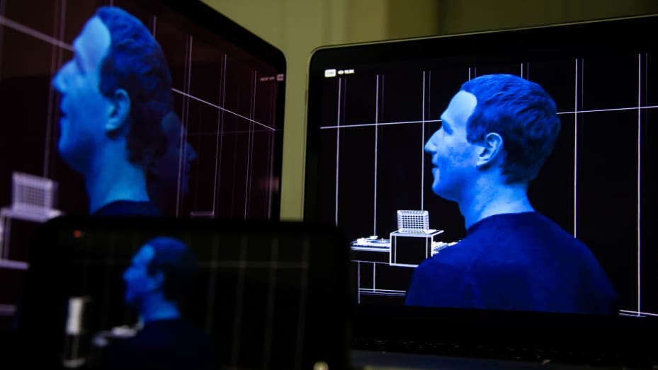 Mark Zuckerberg, chief executive officer of Facebook Inc., speaks during the virtual Facebook Connect event, where the company announced its rebranding as Meta, in New York, U.S., on Thursday, Oct. 28, 2021.