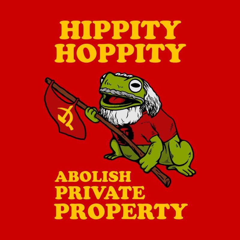 Hippity Hoppity Abolish Private Property | Men's T-Shirt Regular | Yipptee
