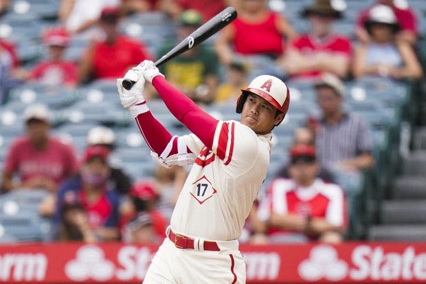 MLB: Shohei Ohtani homers twice, Angels go long 7 times in loss to  Athletics - The Mainichi