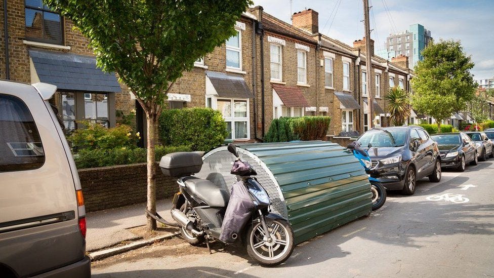 Bike hangar on street