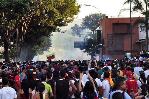  Venezuela protests February 2014 image via aandres/flickr. Creative Commons 2.0 license.