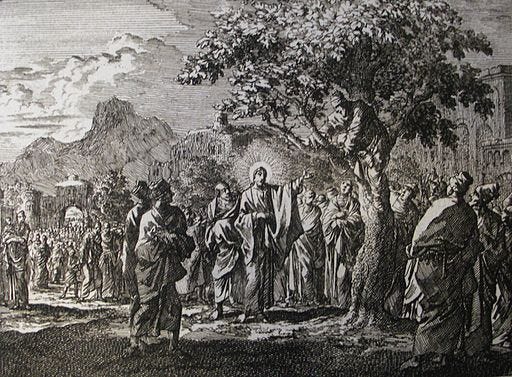 Jan Luyken's Jesus 21. Zacchaeus. Phillip Medhurst Collection