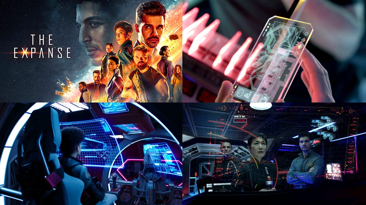 Collage of screenshots from the TV show The Expanse