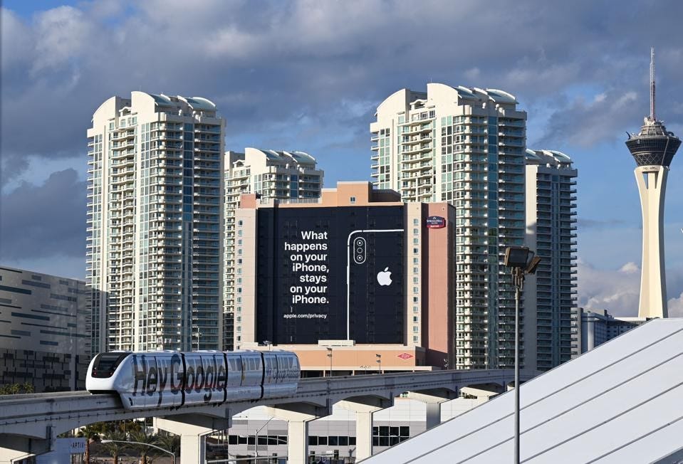An Apple advert in Las Vegas - January 2019.