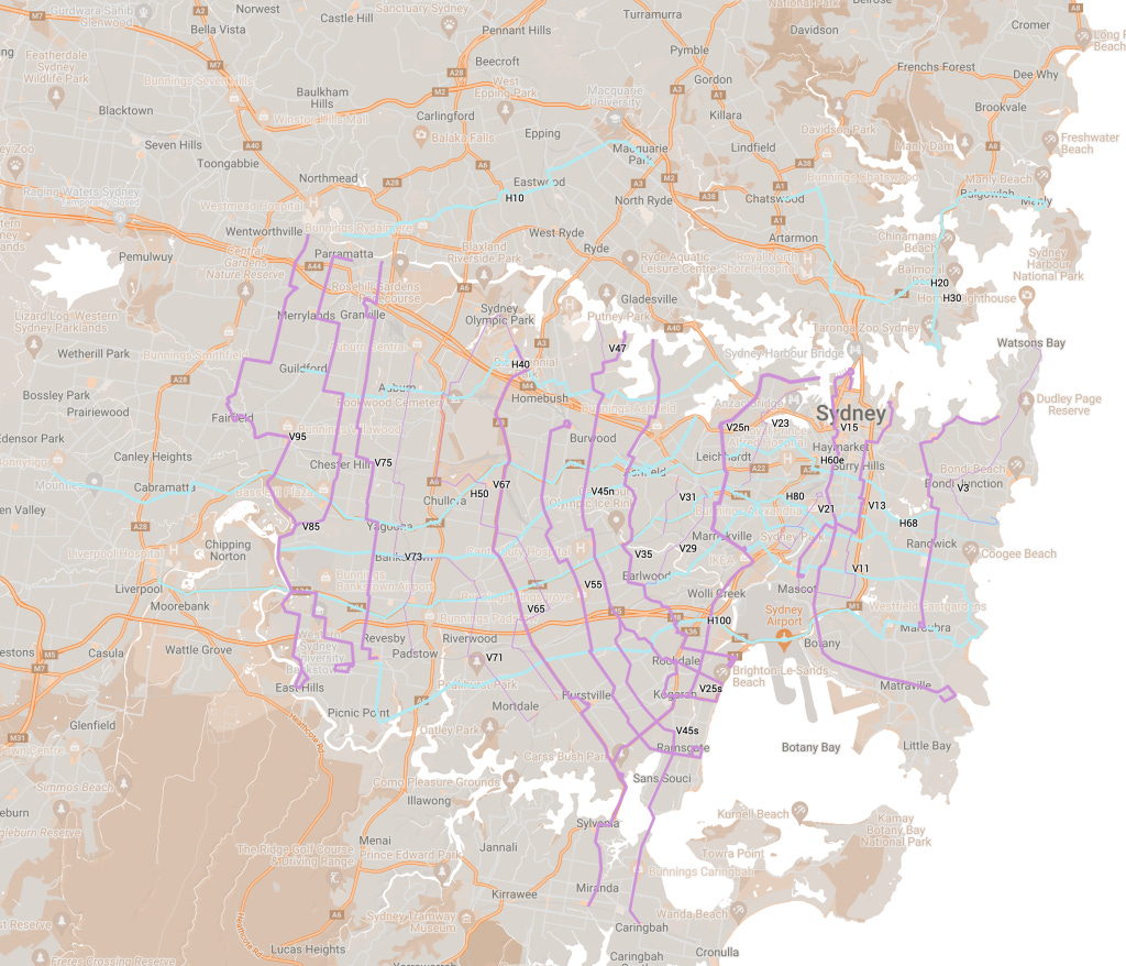 Sydney FAST 2030  Proposal: Rapid Bus Lines. 