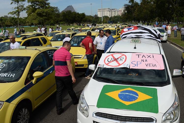 Rio de Janeiro Bans Uber's Service - WSJ