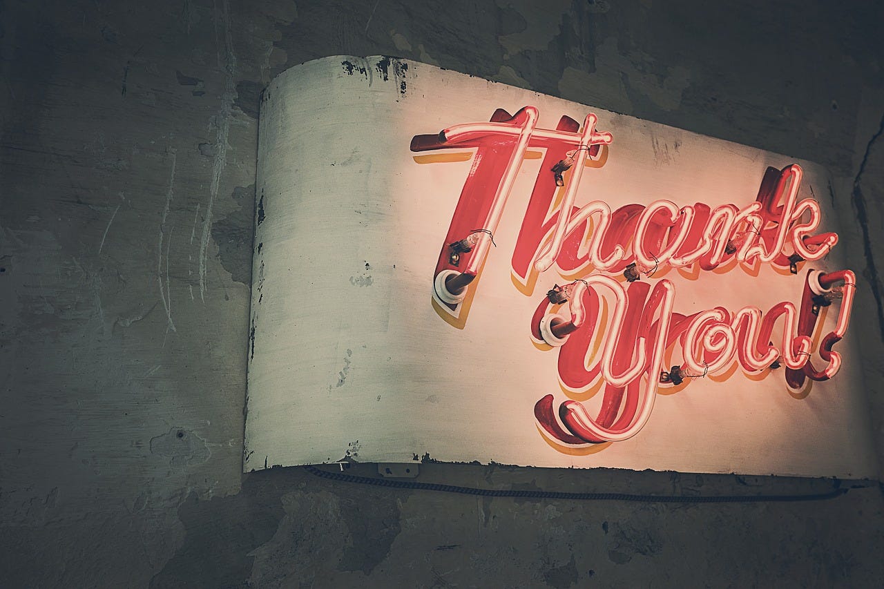 Thank You Neon Sign by Ryan McGuire
