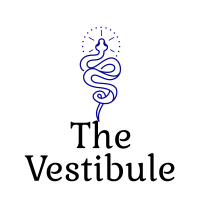 The Vestibule's official logo features a purple snake curling above the words "The Vestibule."