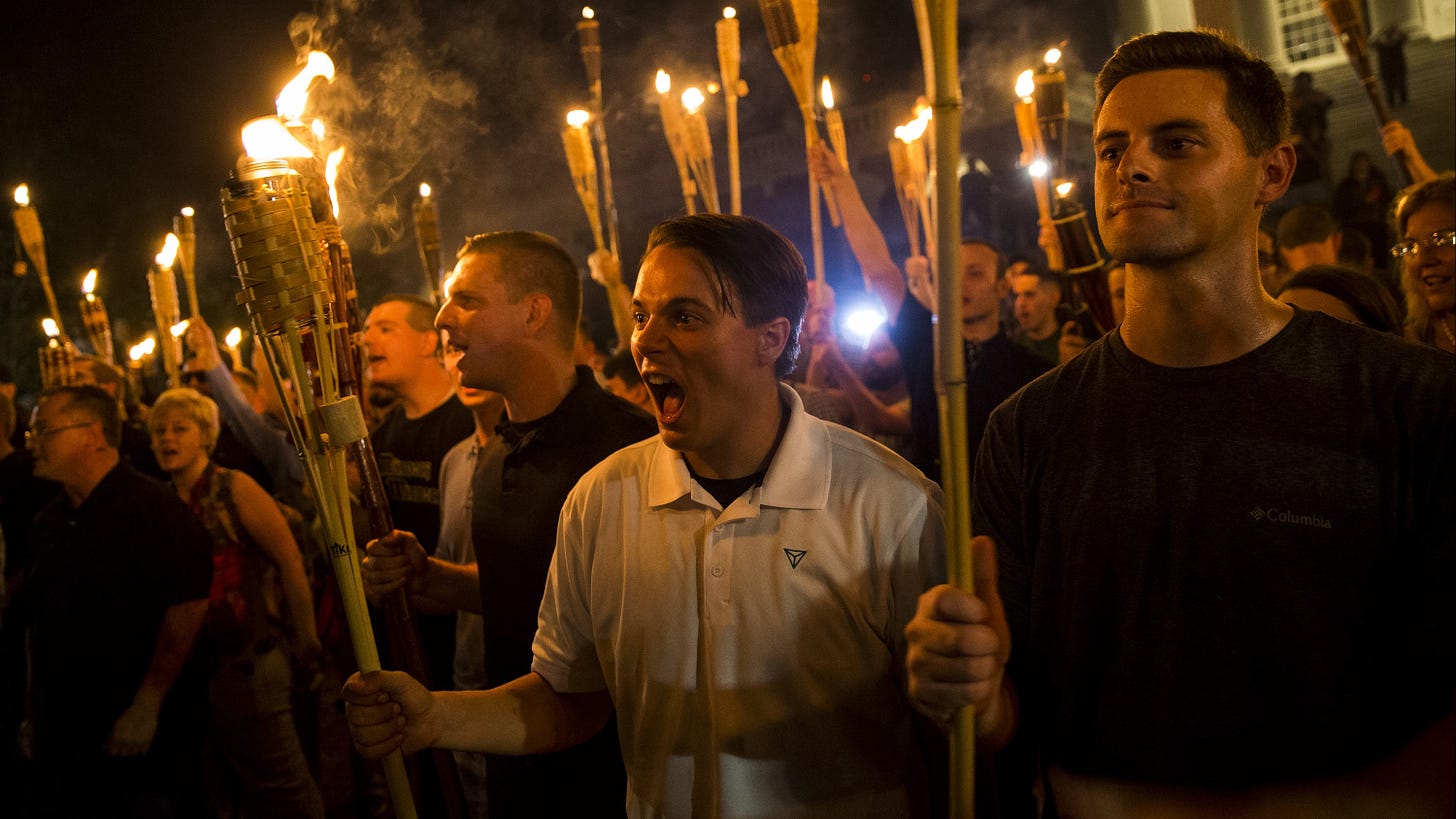 White nationalists use tiki torches to light up Charlottesville march | CNN